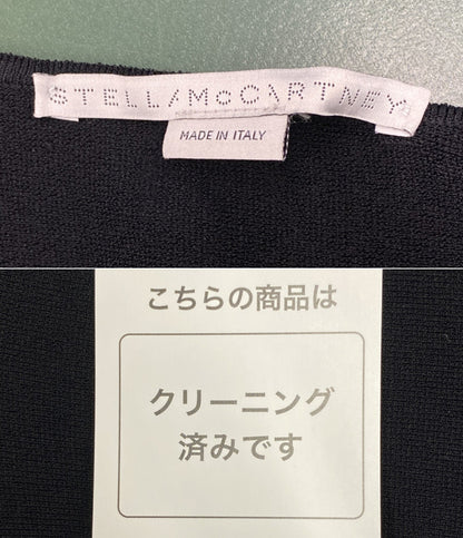 STELLA McCARTNEY 五分袖ニット ブラック ハーフジップ レディース SIZE 36 ステラマッカートニー