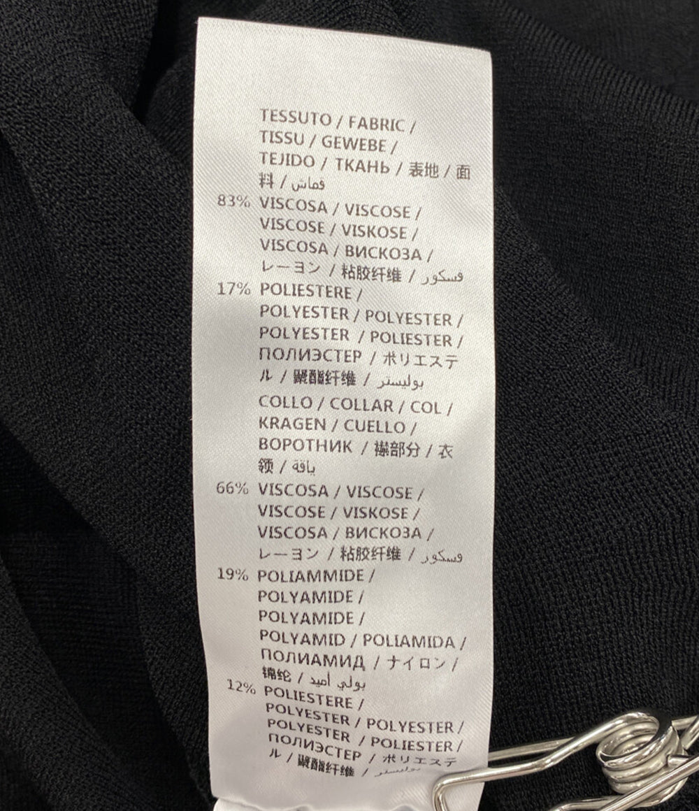 STELLA McCARTNEY 五分袖ニット ブラック ハーフジップ レディース SIZE 36 ステラマッカートニー