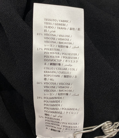 STELLA McCARTNEY 五分袖ニット ブラック ハーフジップ レディース SIZE 36 ステラマッカートニー