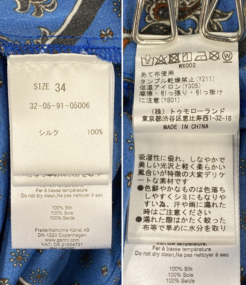 GANNI スカート アシンメトリー 32-05-91-05006 シルク レディース SIZE 34 ガニー