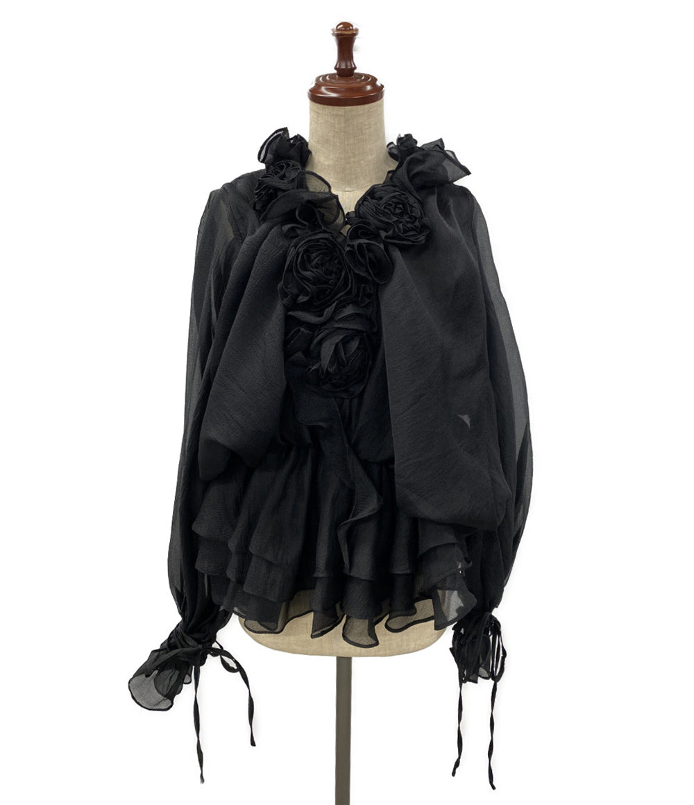 andrea&co アンドレアアンドコー ブラウス ワンピース ブラックシフォン レディース SIZE F