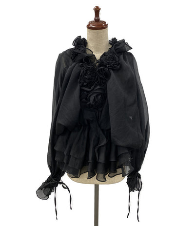 andrea&co アンドレアアンドコー ブラウス ワンピース ブラックシフォン レディース SIZE F