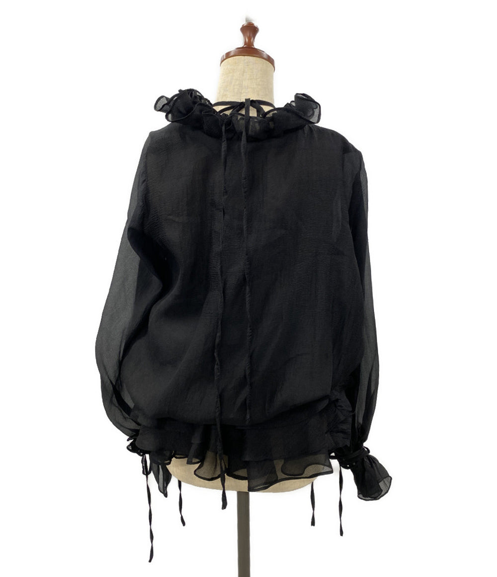 andrea&co アンドレアアンドコー ブラウス ワンピース ブラックシフォン レディース SIZE F