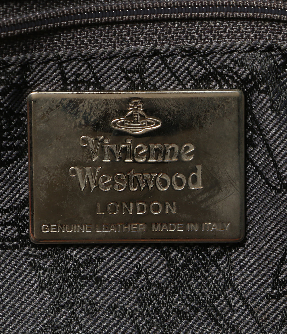 VIVIENNE WESTWOOD ボストンバッグ オーブ オレンジチェック レディース ヴィヴィアンウエストウッド