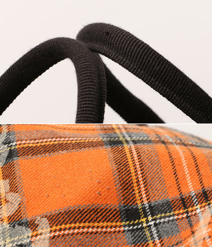 VIVIENNE WESTWOOD ボストンバッグ オーブ オレンジチェック レディース ヴィヴィアンウエストウッド
