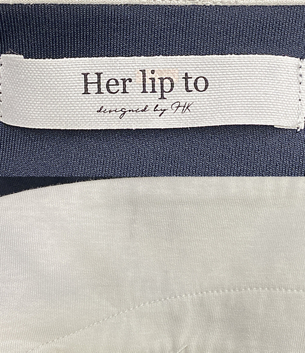 Her lip to 五分袖ワンピース Polo Tuck Flared Dress 25SS 1251105079 レディース SIZE M ハーリップトゥ