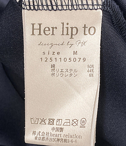 Her lip to 五分袖ワンピース Polo Tuck Flared Dress 25SS 1251105079 レディース SIZE M ハーリップトゥ