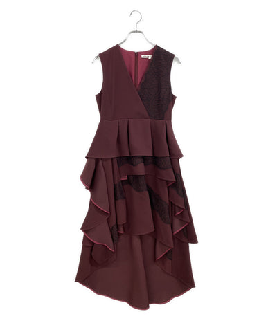 ADEAM×NAOMI OSAKA ノースリーブワンピース ナオミレース ドレス バーガンディ 41996-AA00A03SI-2 レディース SIZE - アディアム
