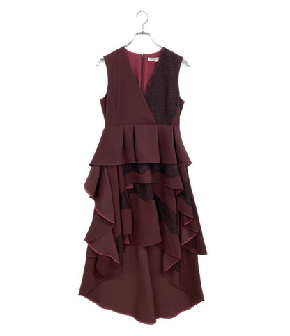 ADEAM×NAOMI OSAKA ノースリーブワンピース ナオミレース ドレス バーガンディ 41996-AA00A03SI-2 レディース SIZE - アディアム