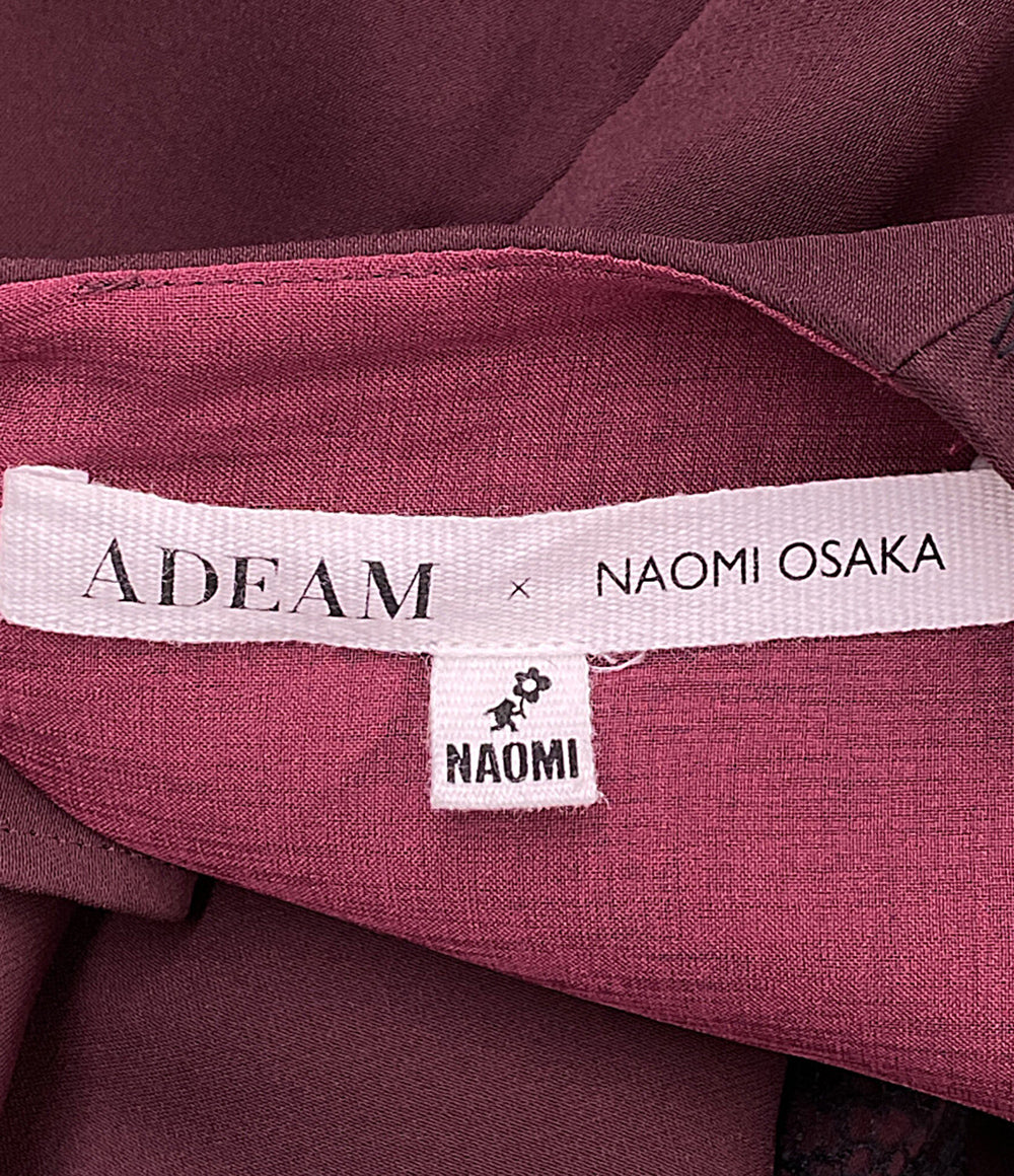 ADEAM×NAOMI OSAKA ノースリーブワンピース ナオミレース ドレス バーガンディ 41996-AA00A03SI-2 レディース SIZE - アディアム