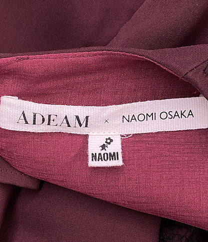 ADEAM×NAOMI OSAKA ノースリーブワンピース ナオミレース ドレス バーガンディ 41996-AA00A03SI-2 レディース SIZE - アディアム