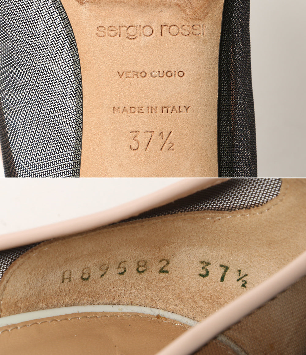 Sergio Rossi パンプス メッシュパテントヒール ミックス レディース SIZE 37.5 セルジオロッシ