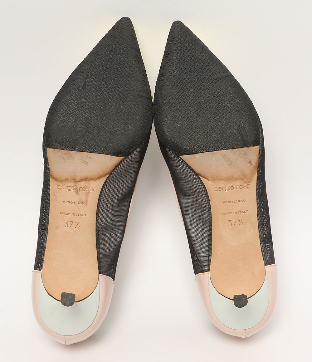 Sergio Rossi パンプス メッシュパテントヒール ミックス レディース SIZE 37.5 セルジオロッシ