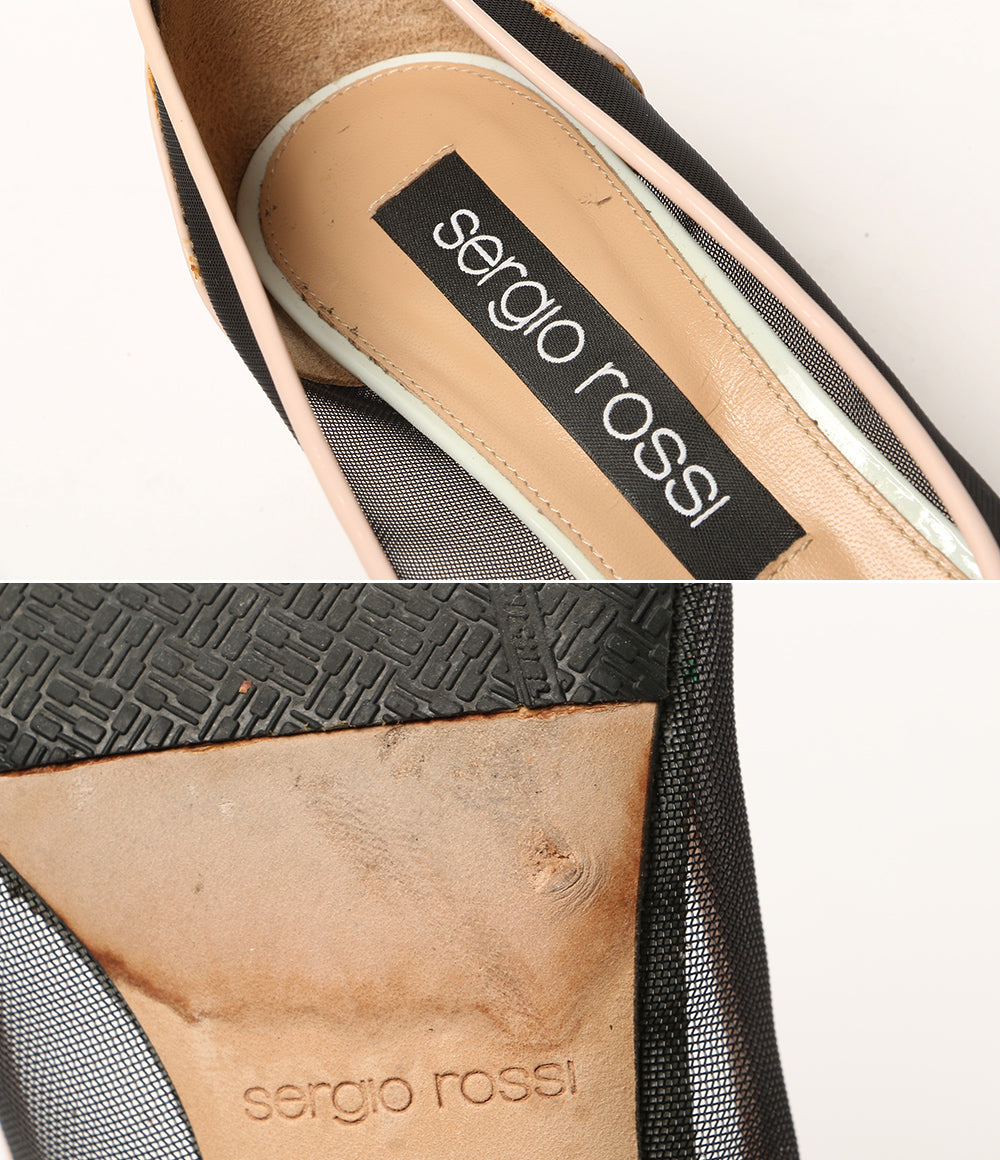 Sergio Rossi パンプス メッシュパテントヒール ミックス レディース SIZE 37.5 セルジオロッシ