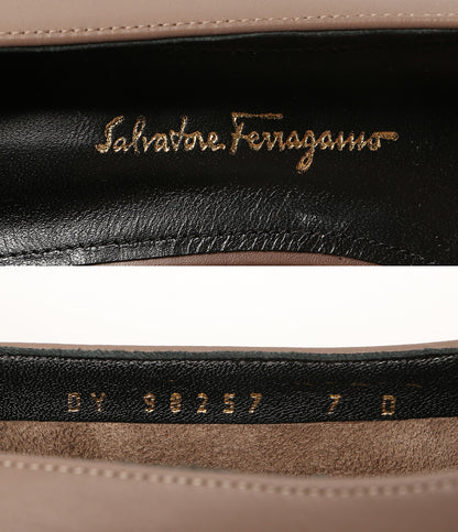 Salvatore Ferragamo サンダル AVELLA モカ チャンキーヒール 0715037 レディース SIZE 7 サルヴァトーレフェラガモ