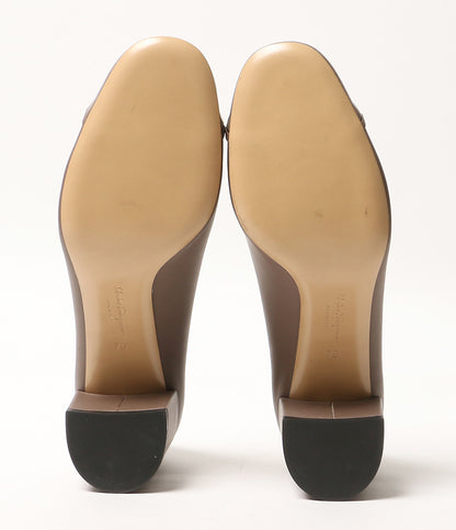 Salvatore Ferragamo サンダル AVELLA モカ チャンキーヒール 0715037 レディース SIZE 7 サルヴァトーレフェラガモ