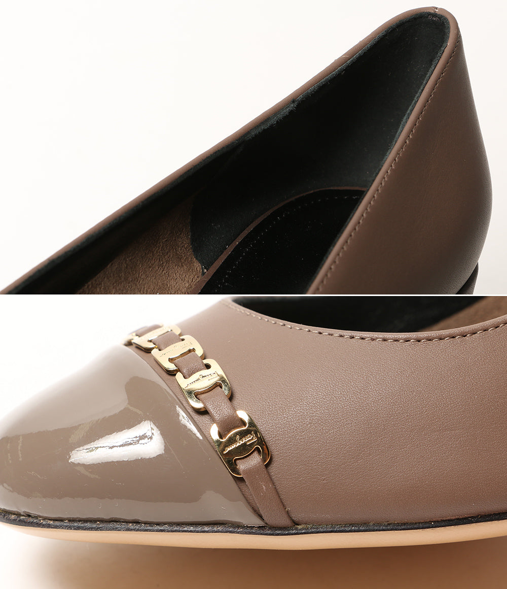Salvatore Ferragamo サンダル AVELLA モカ チャンキーヒール 0715037 レディース SIZE 7 サルヴァトーレフェラガモ