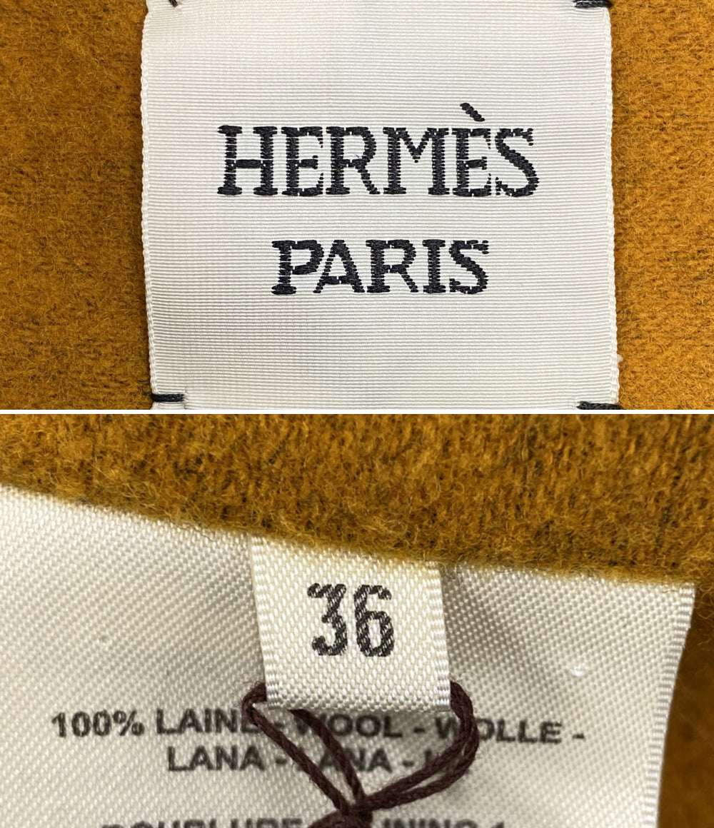 HERMES ダッフルコート 23AW ネイビー レディース SIZE 36 エルメス