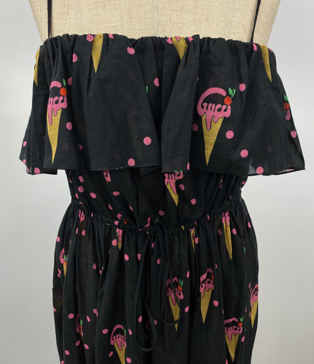 GUCCI キャミワンピース ドレス アイスクリームプリント 2023SS レディース SIZE 42 グッチ