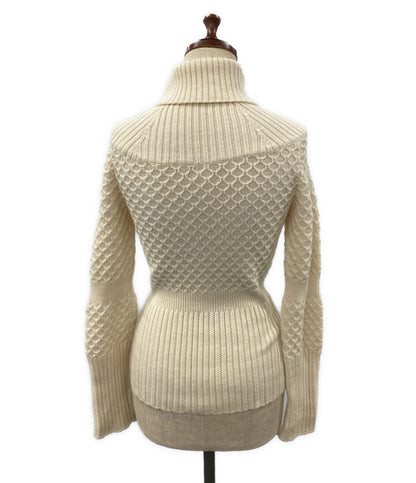 CELINE タートルネックニット ウール アイボリー レディース SIZE M セリーヌ