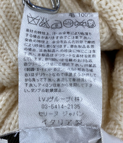 CELINE タートルネックニット ウール アイボリー レディース SIZE M セリーヌ