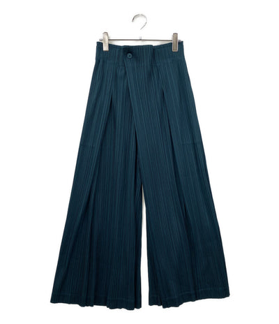 PLEATS PLEASE プリーツパンツ モスグリーン PP93-JF575 レディース SIZE 3 プリーツプリーズ