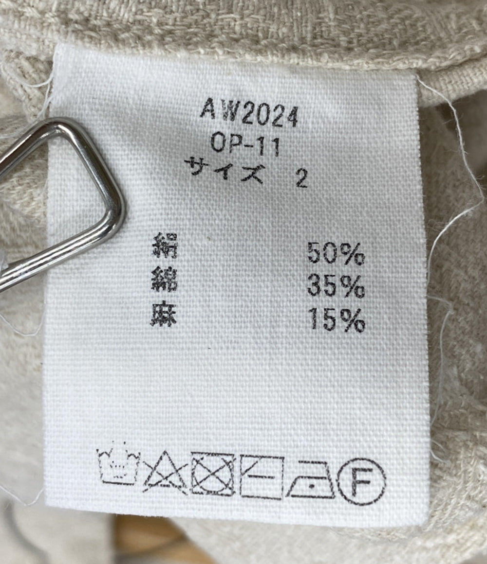 MITTAN ミッタン 長袖ワンピース シャツワンピ 羽織 AW2024 OP-11 レディース SIZE 2
