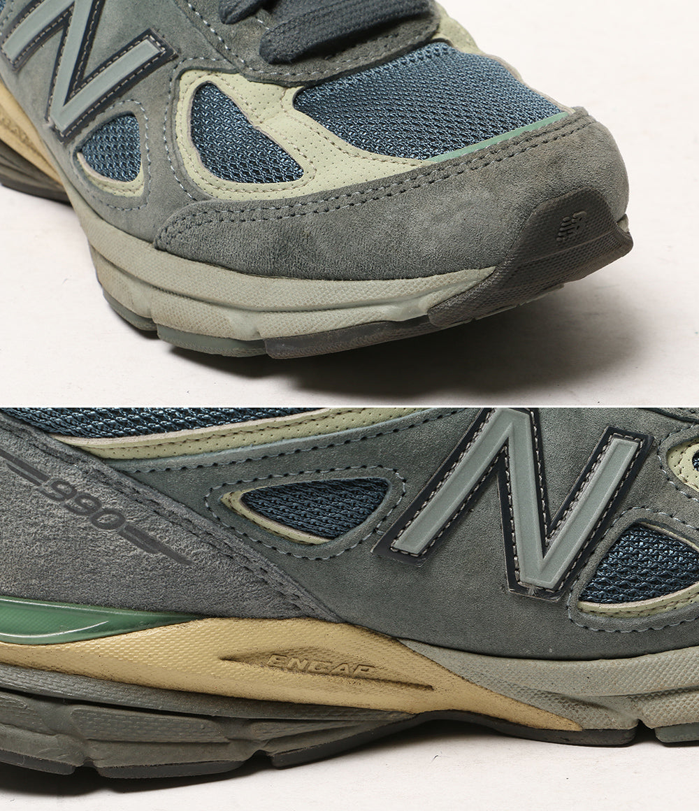 New Balance スニーカー AURALEE DUSTY BLUE U990AL4 メンズ SIZE 24cm ニューバランス
