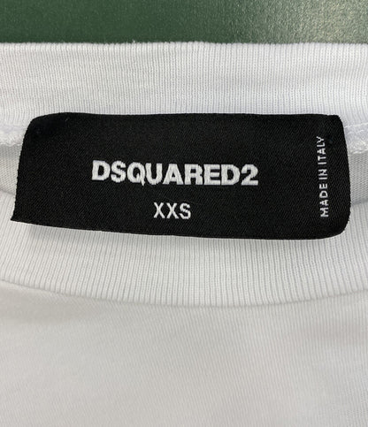 DSQUARED2 クロップドTシャツ ステッチ刺繍 レディース SIZE XXS ディースクエアード