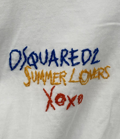 DSQUARED2 クロップドTシャツ ステッチ刺繍 レディース SIZE XXS ディースクエアード