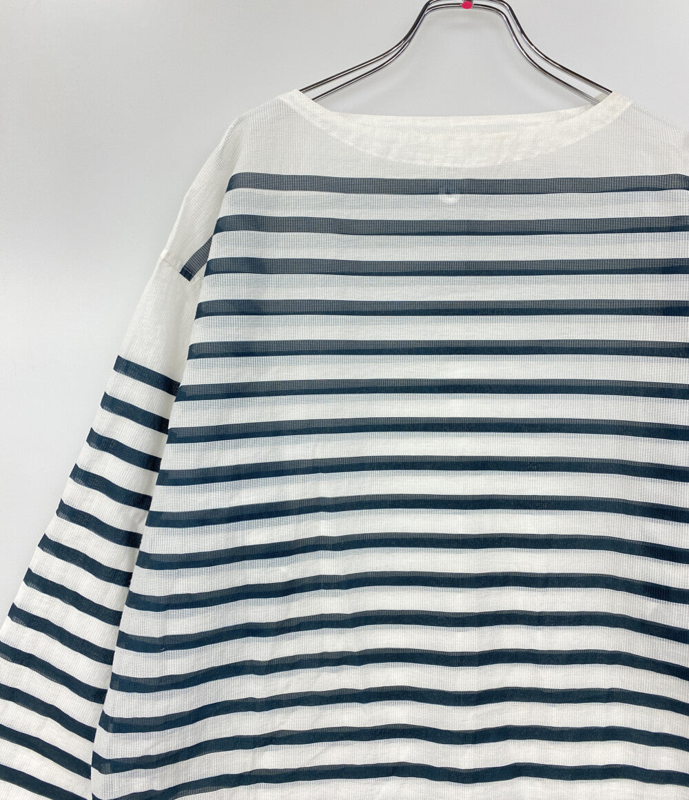 迷迭香 マンネンロウ メッシュシャツ バスクシャツ ボーダー MSH-2 レディース SIZE 3