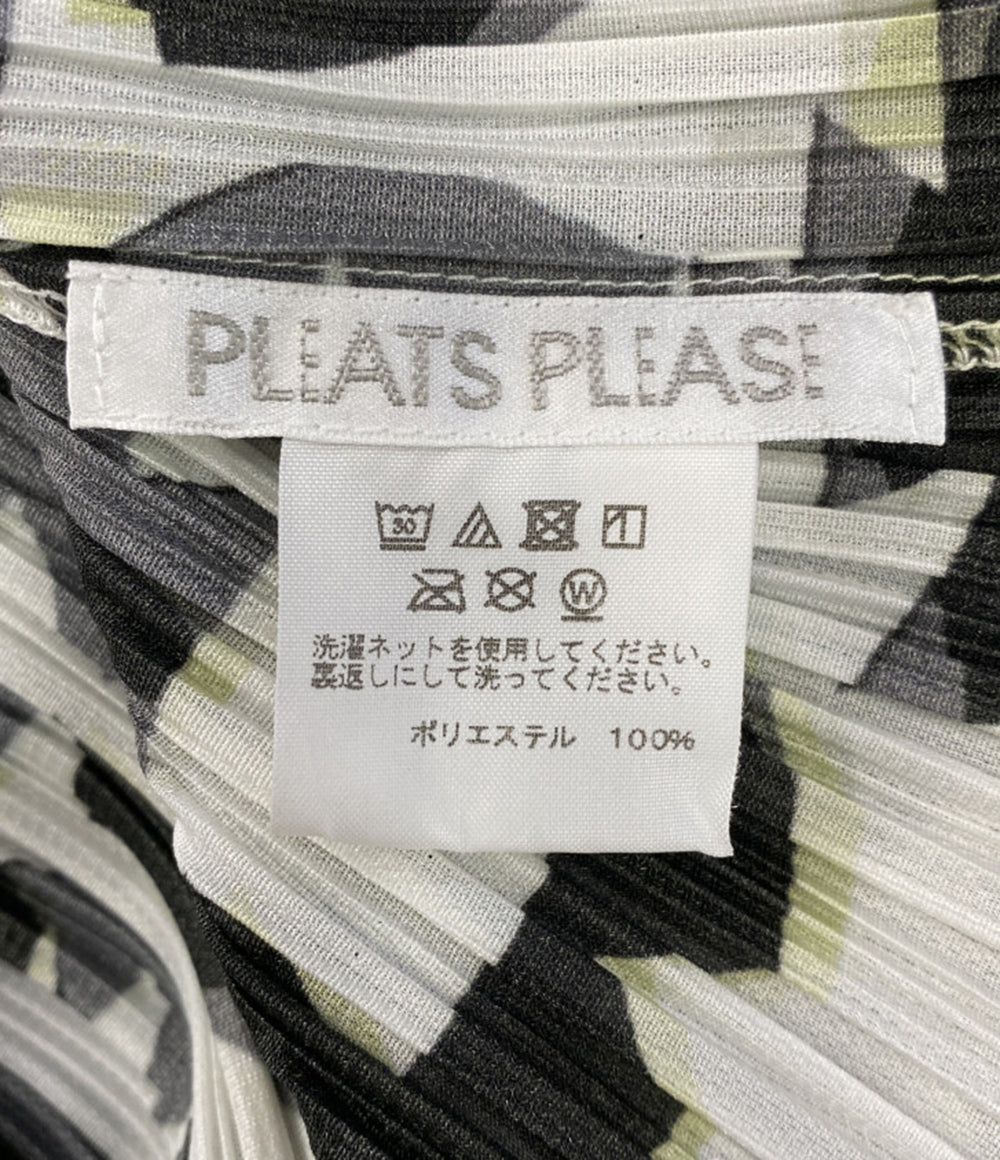 PLEATS PLEASE ノースリーブシャツ キャミソール フリンジ PP11-JK721 レディース SIZE 3 プリーツプリーズ