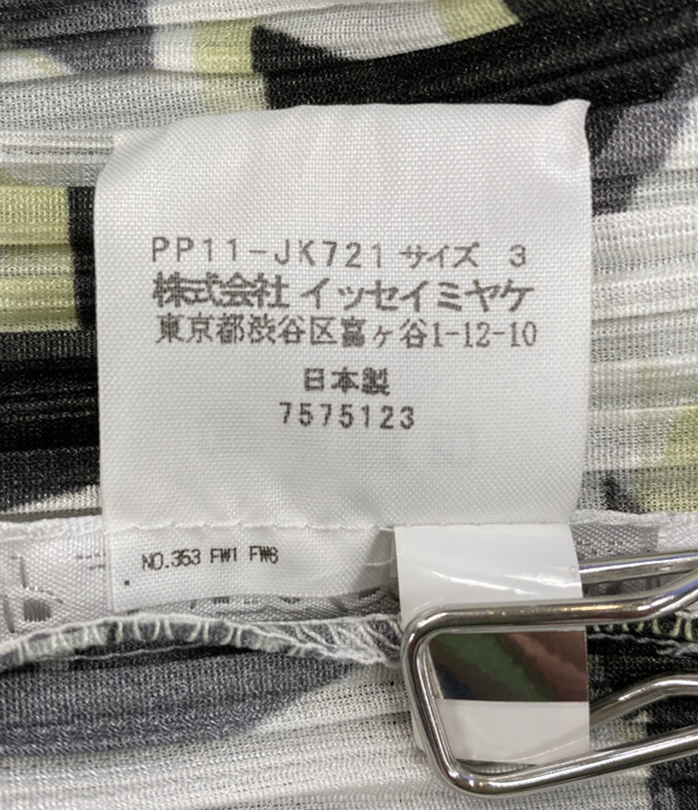 PLEATS PLEASE ノースリーブシャツ キャミソール フリンジ PP11-JK721 レディース SIZE 3 プリーツプリーズ