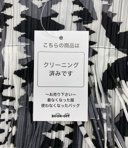 PLEATS PLEASE ノースリーブシャツ キャミソール フリンジ PP11-JK721 レディース SIZE 3 プリーツプリーズ