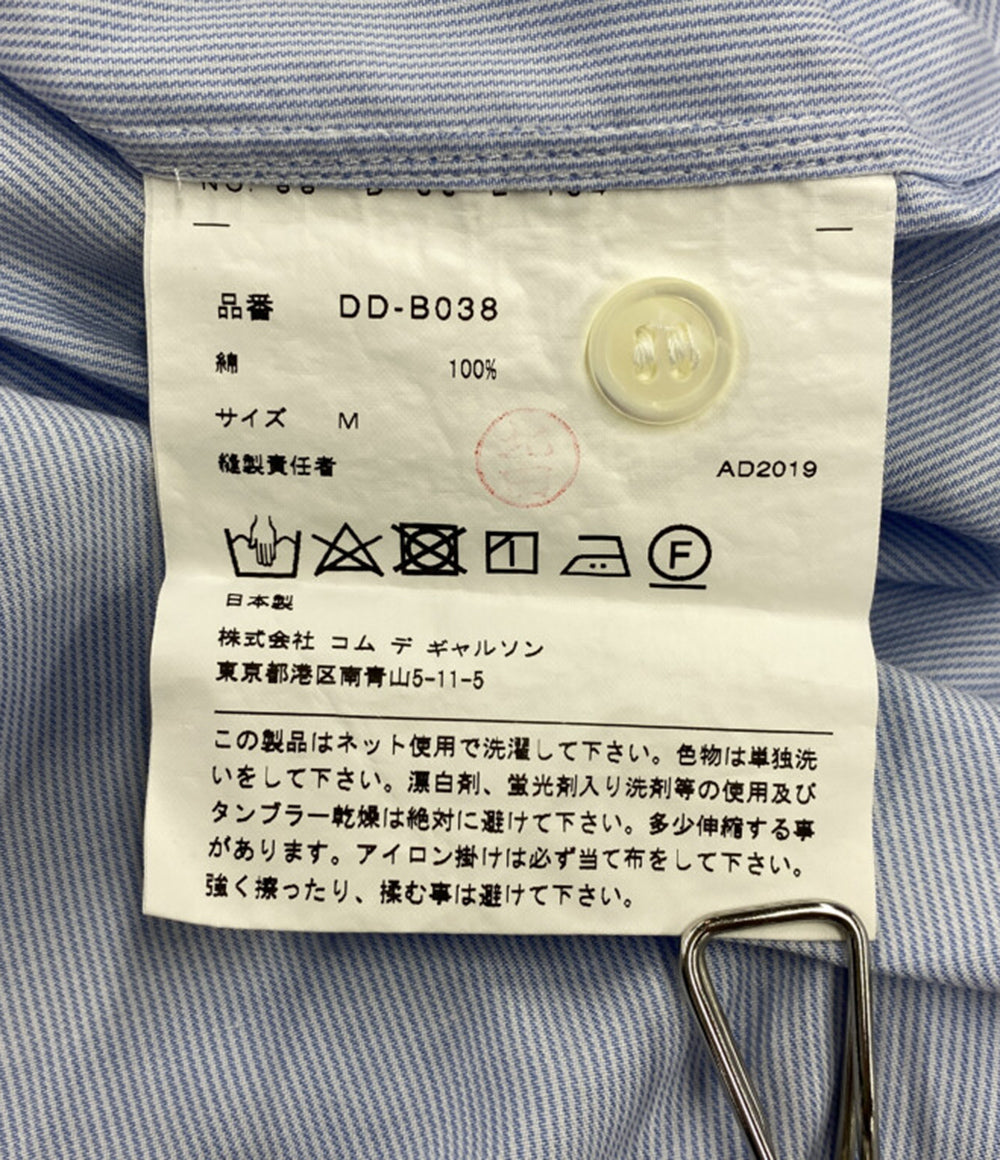 COMME des GARCONS HOMME DEUX 長袖シャツ ストライプ ペイズリー柄刺繍 DD-B038 メンズ SIZE M コムデギャルソンオムドゥ