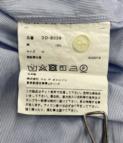 COMME des GARCONS HOMME DEUX 長袖シャツ ストライプ ペイズリー柄刺繍 DD-B038 メンズ SIZE M コムデギャルソンオムドゥ