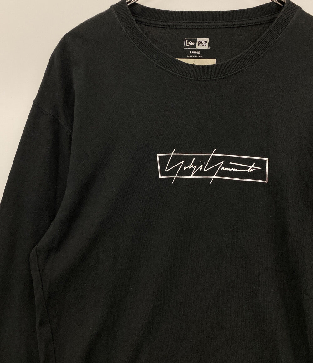YOHJI YAMAMOTO×NEW ERA ニューエラ 長袖Ｔシャツ BOX LOGO PRINT LONG SLEEVE メンズ SIZE L ヨウジヤマモト