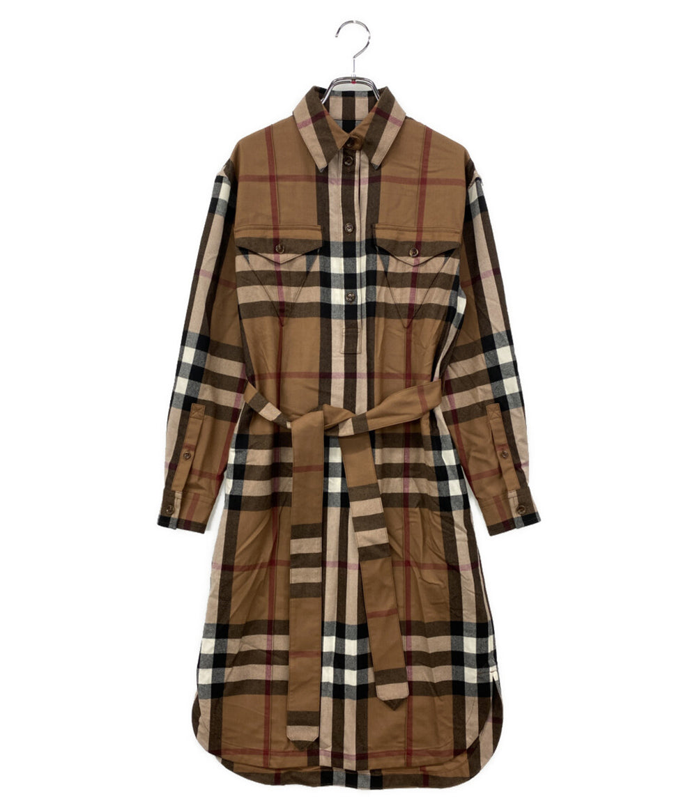 BURBERRY チェックシャツドレス Astride Check Wool Shirtdress 8046712 レディース SIZE UK4 バーバリー