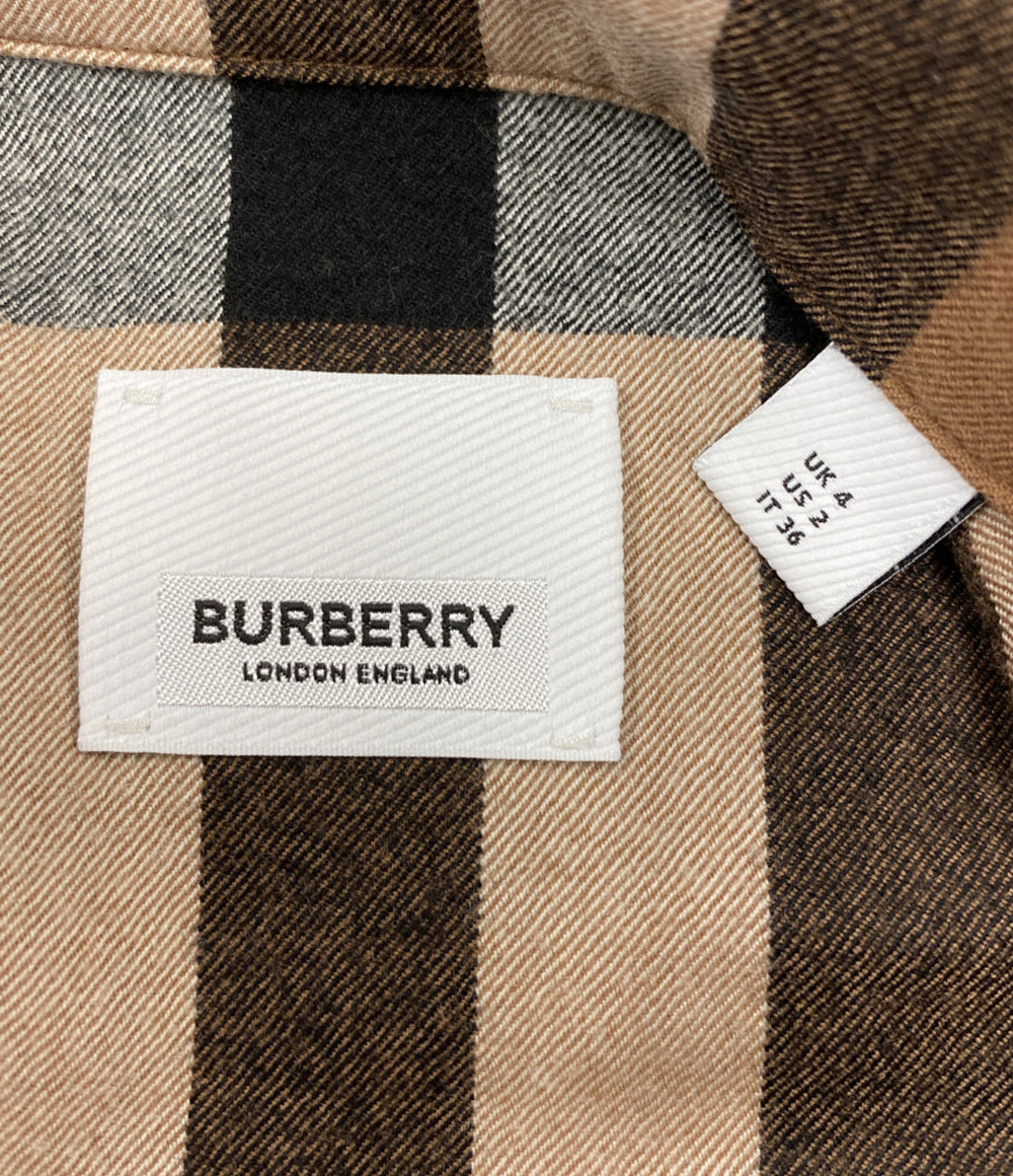 BURBERRY チェックシャツドレス Astride Check Wool Shirtdress 8046712 レディース SIZE UK4 バーバリー