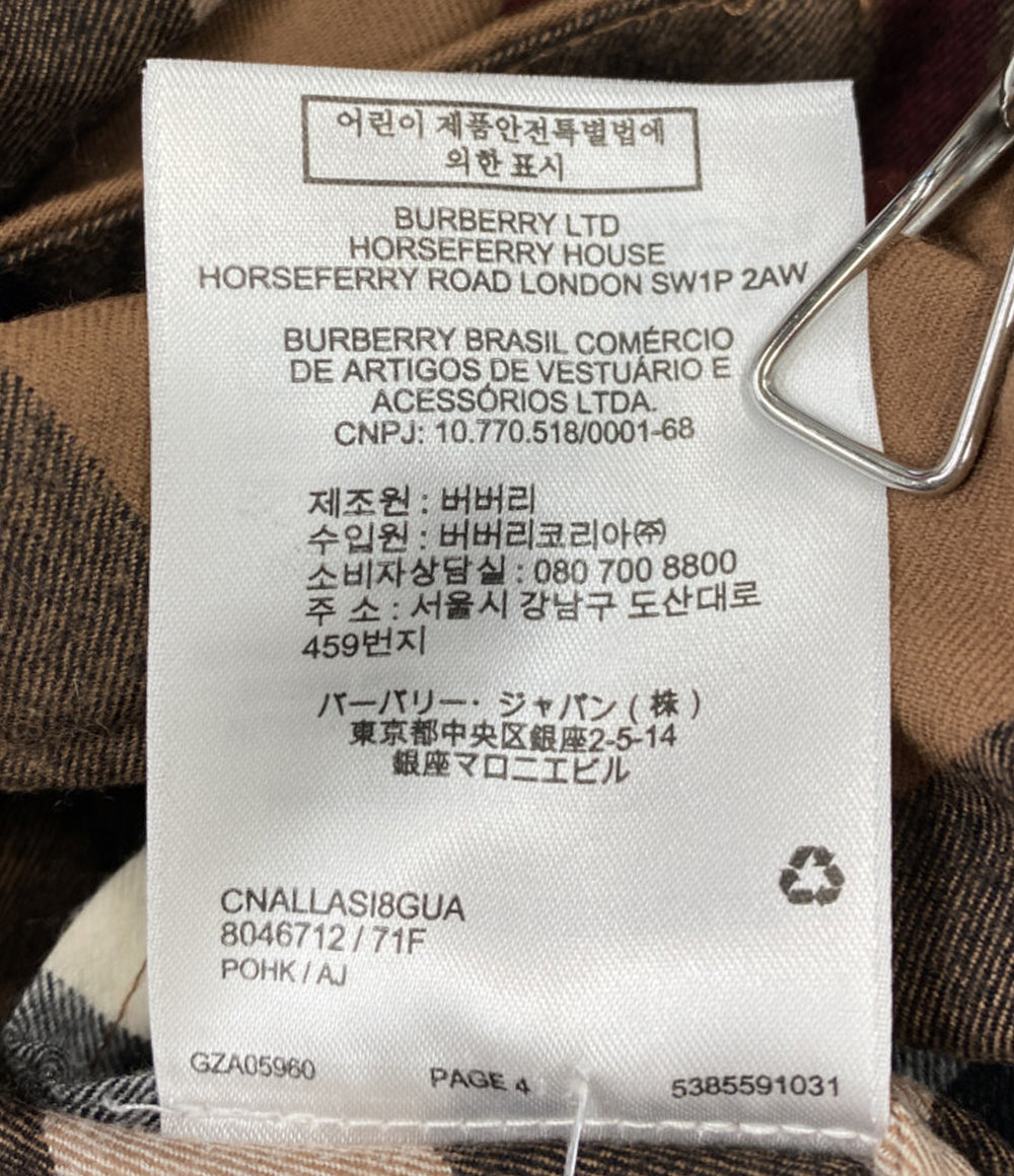 BURBERRY チェックシャツドレス Astride Check Wool Shirtdress 8046712 レディース SIZE UK4 バーバリー