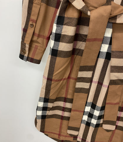 BURBERRY チェックシャツドレス Astride Check Wool Shirtdress 8046712 レディース SIZE UK4 バーバリー