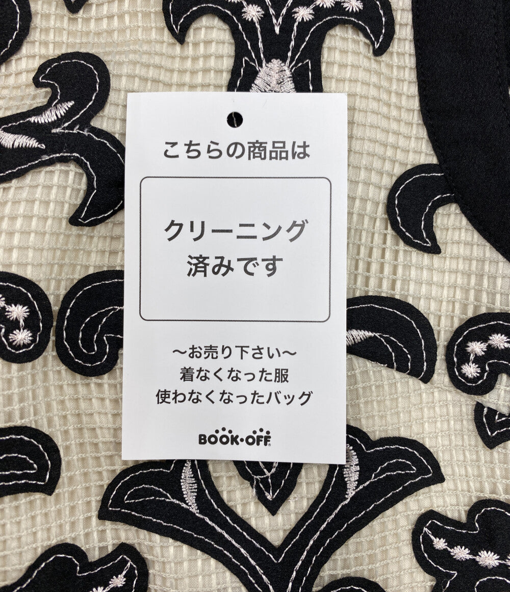 GRACE CONTINENTAL ノースリーブワンピース メッシュ 刺繍 3713 1201-2 レディース SIZE 36 グレースコンチネンタル
