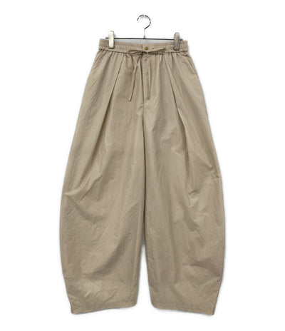 美品 CLANE パンツ CRINKLED SHEER NYLON PANTS 10110-7243 レディース SIZE 2 クラネ