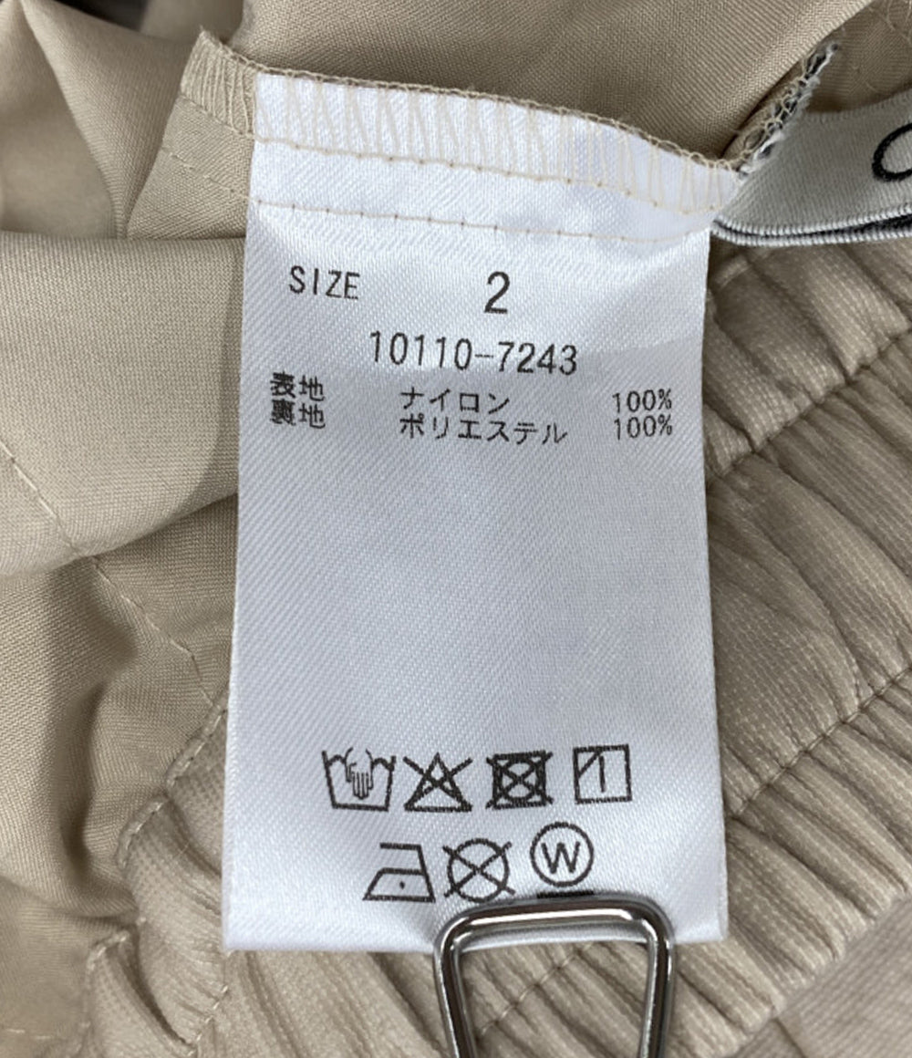 美品 CLANE パンツ CRINKLED SHEER NYLON PANTS 10110-7243 レディース SIZE 2 クラネ