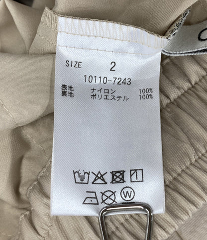 美品 CLANE パンツ CRINKLED SHEER NYLON PANTS 10110-7243 レディース SIZE 2 クラネ