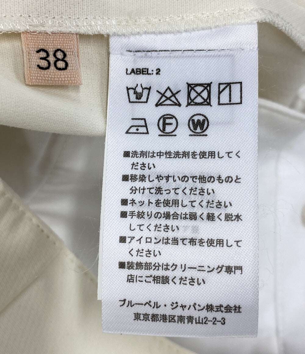 美品 PLAN C コットンクレープショーツ PNCAB56CC0TC109 レディース SIZE 38 プラン シー