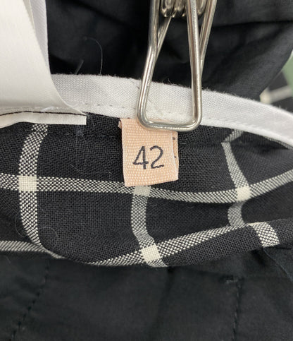 美品 PLAN C チェック柄ジャンプスーツ サロペット TUCAD58LNZTW042 レディース SIZE 42 プラン シー