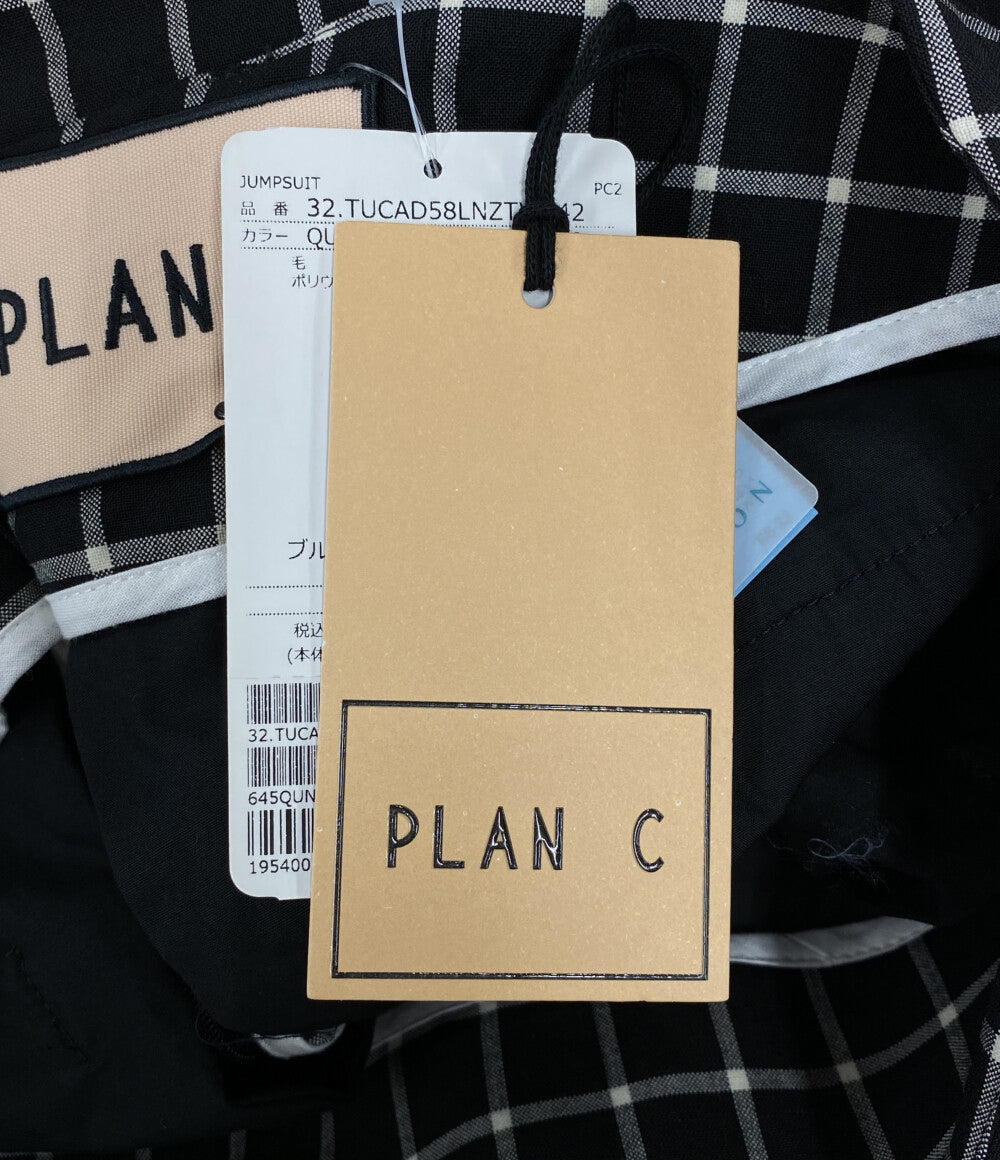 美品 PLAN C チェック柄ジャンプスーツ サロペット TUCAD58LNZTW042 レディース SIZE 42 プラン シー