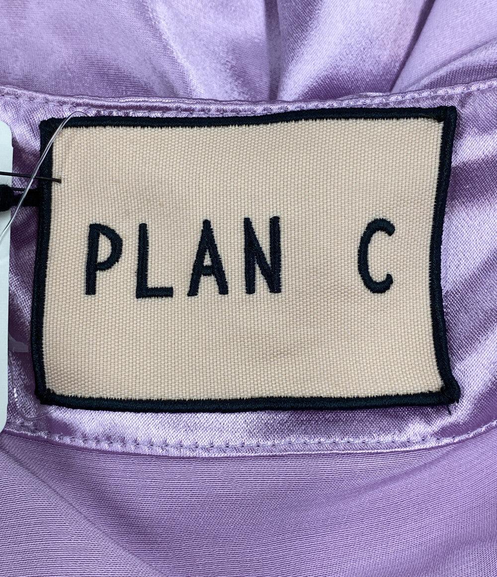 PLAN C サテンスリップドレス パープル ABCAF08NZ0TV019 レディース SIZE 38 プラン シー