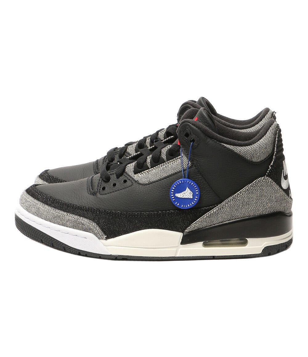 美品 NIKE×LEVI'S リーバイス スニーカー AIR JORDAN 3 RTR LSC BLK SP IR0914-400 メンズ SIZE 27cm ナイキ